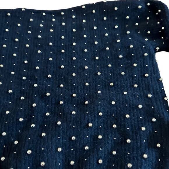 Vintage Black Wool with Gold Beading small i - Picture 6 of 6